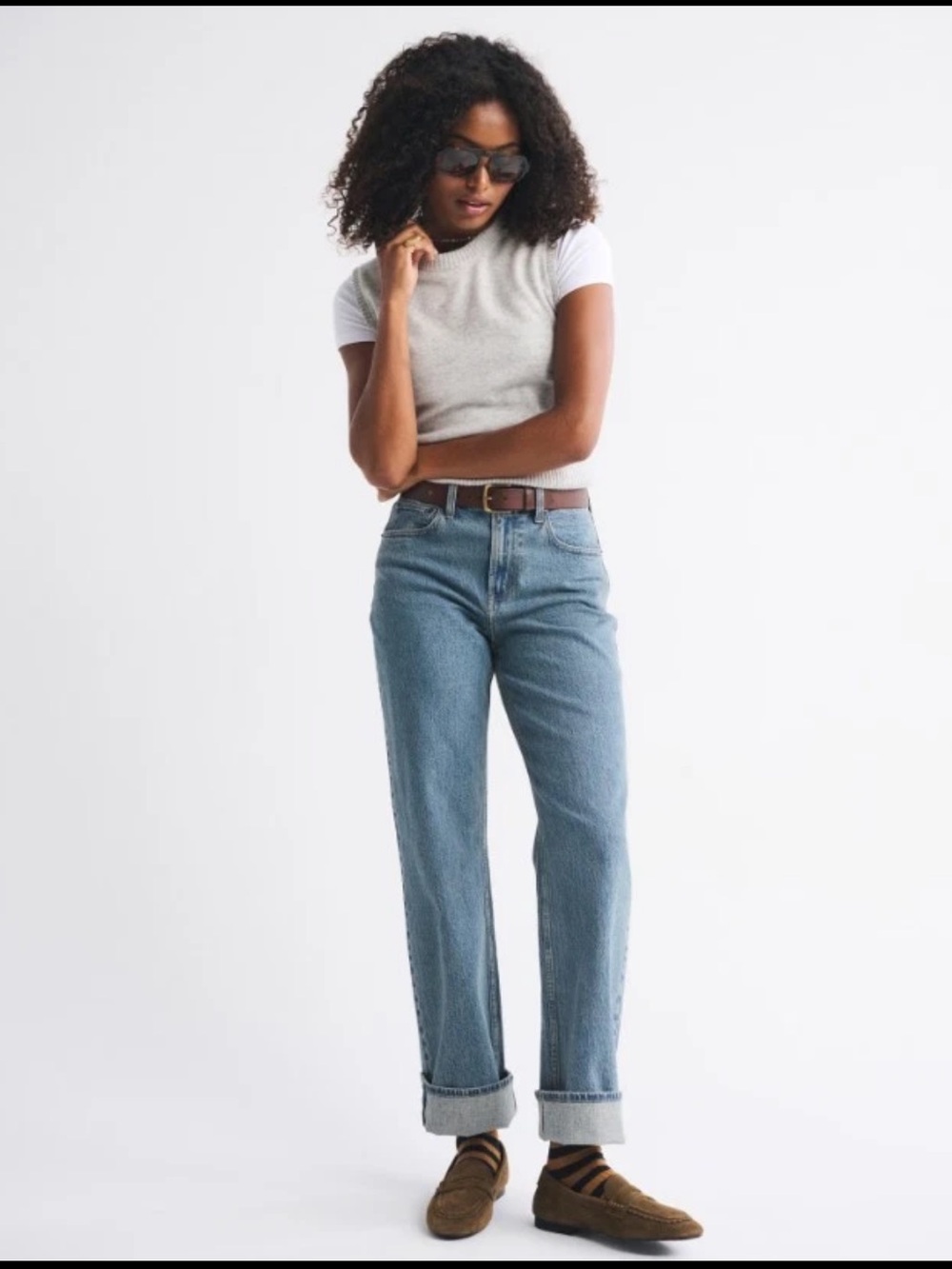 Abercrombie &Fitch Curve Love High Rise 90s Relaxed Jeans